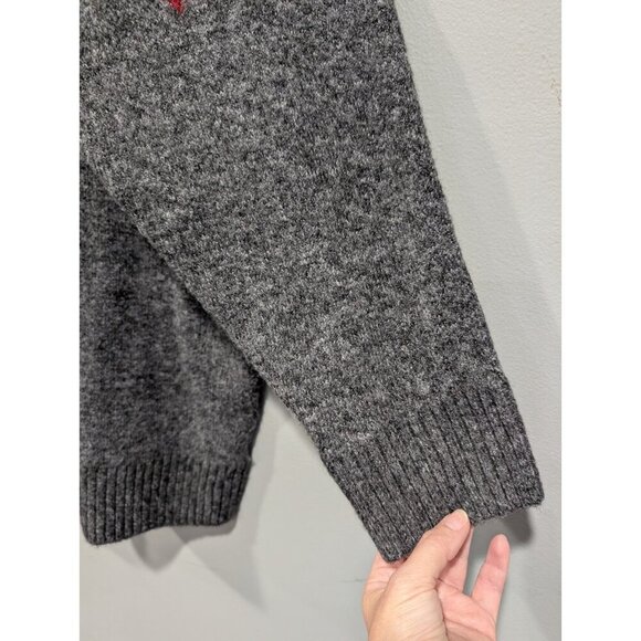 NWT Torrid Women's Gray Red Pullover Argyle Colorblock Sweater Super Soft Sz 2X - Picture 6 of 16
